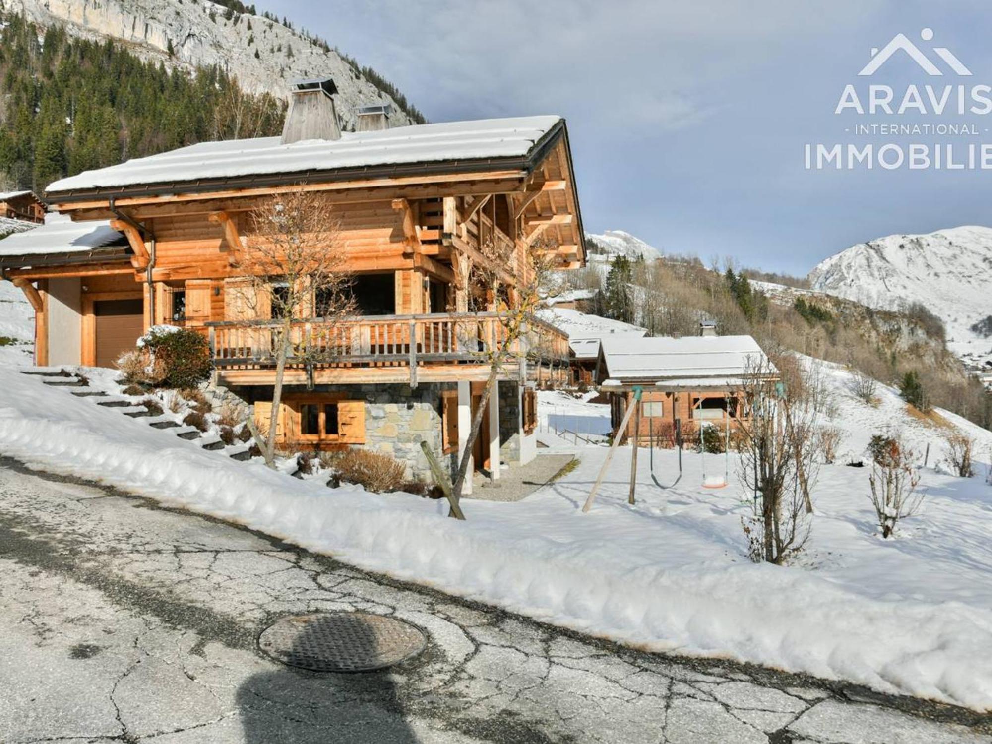 Chalet 5 Chambres Pour 8 Pers. Avec Wi-Fi Et Garage Au Grand-Bornand - Fr-1-391-199 เลอกรองด์บอร์นอง ภายนอก รูปภาพ